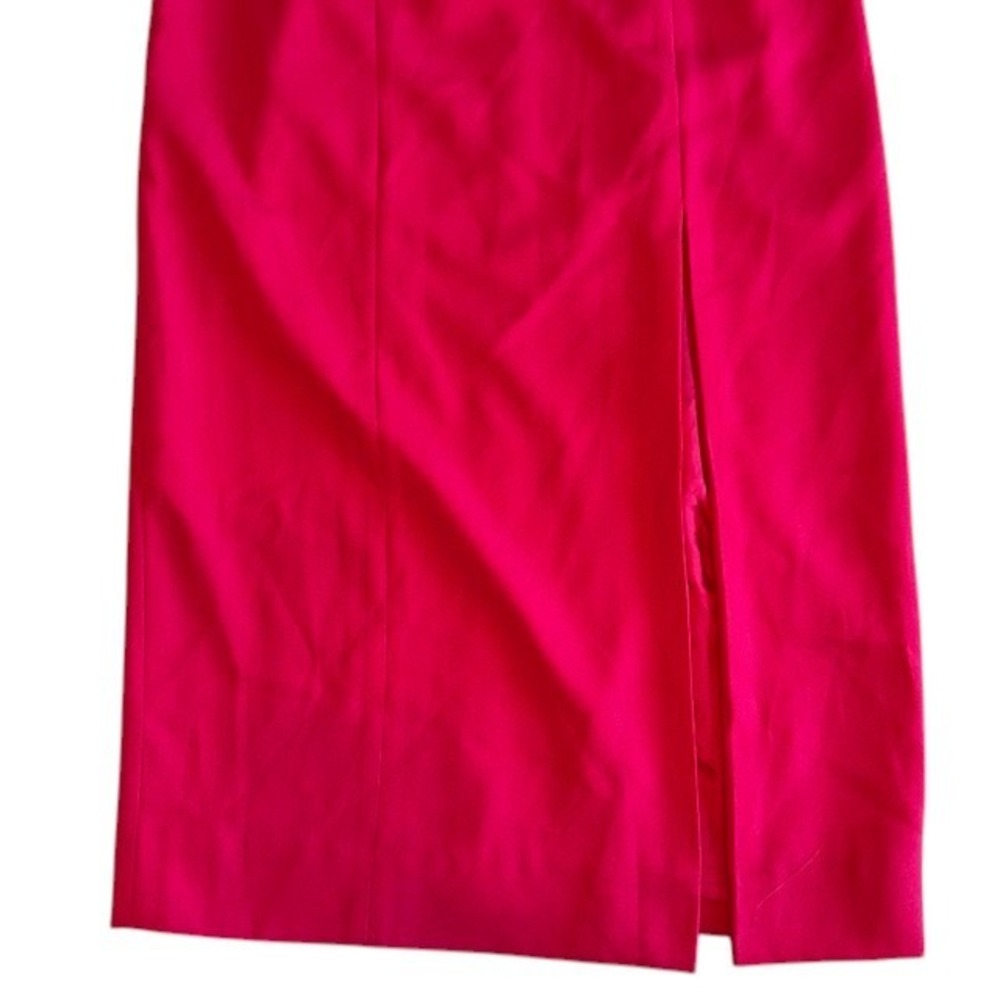 Women's Vintage Liz Claiborne Dress Pink Embroidered w/Slit X-Back Detail Size 8 - Picture 8 of 16